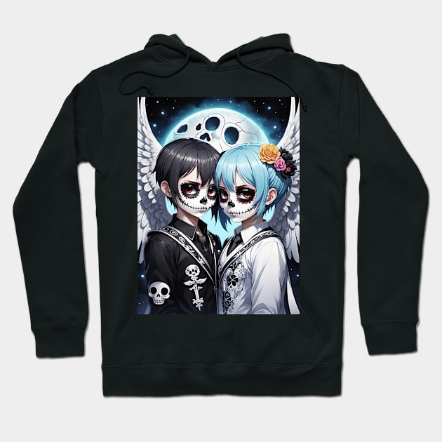 Couple Dia De Los Muertos Hoodie by Absinthe Society 